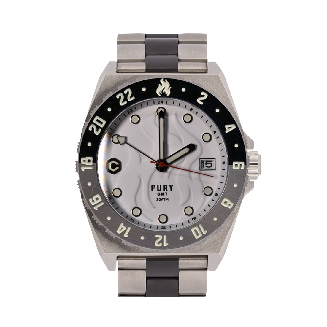 Fury White Lightning Titanium GMT Watch