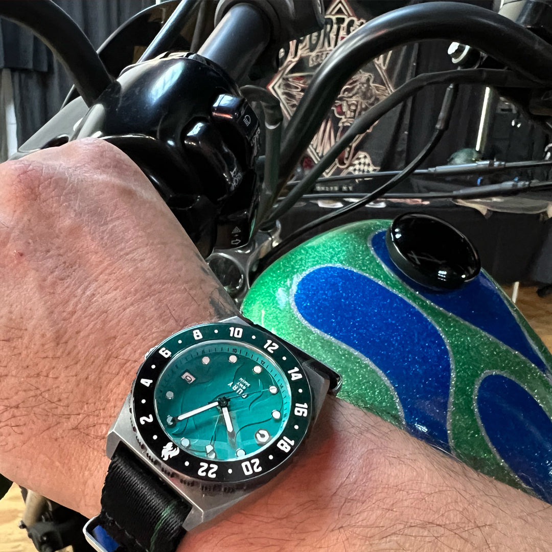 Fury Green Machine Titanium GMT Watch