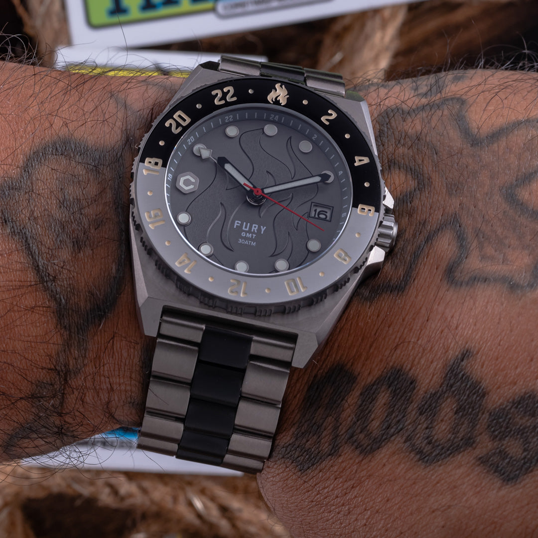 Fury Blacktop Titanium GMT Watch