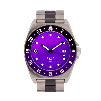 Fury Deep Purple Titanium GMT Watch