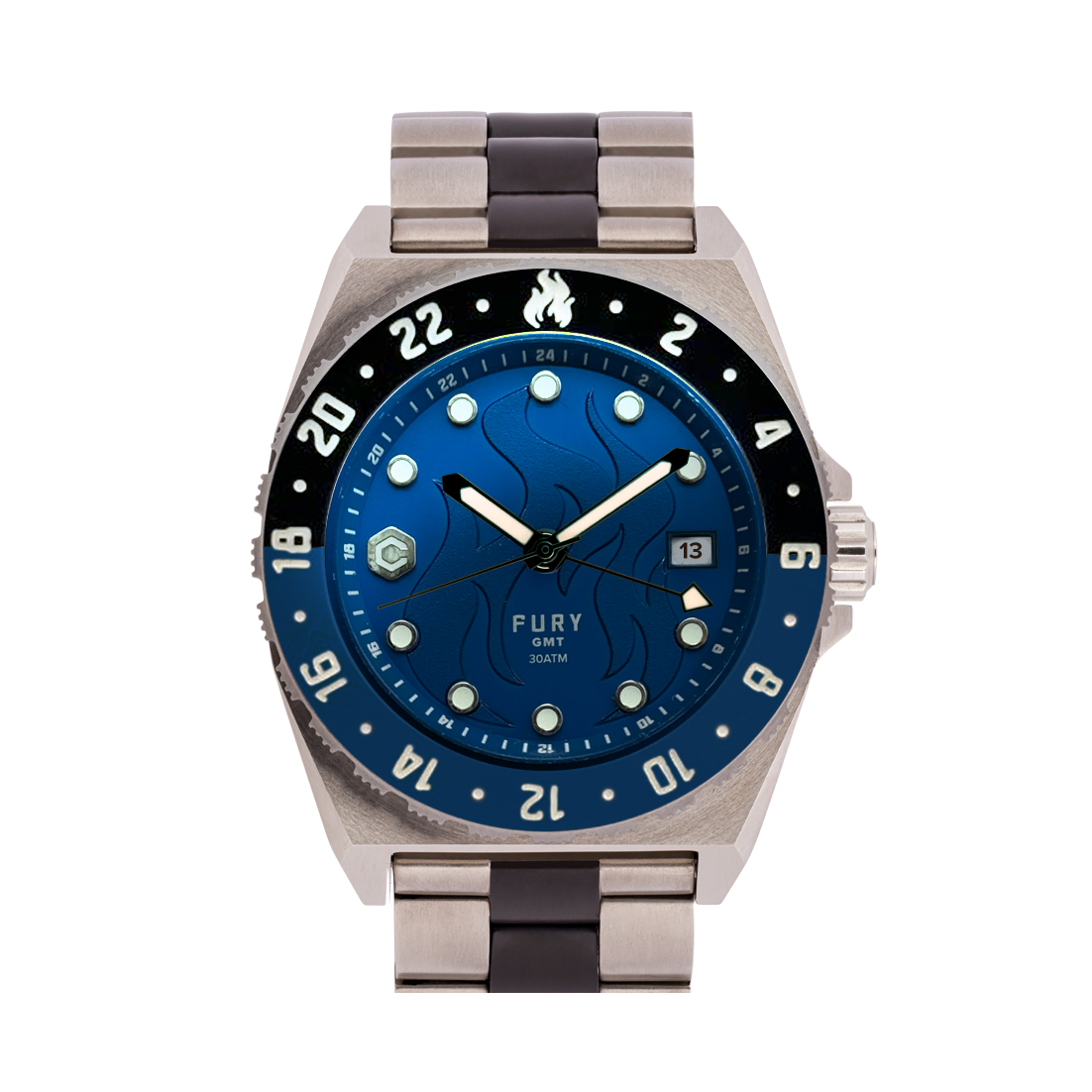 Fury Denim Demon Titanium GMT Watch