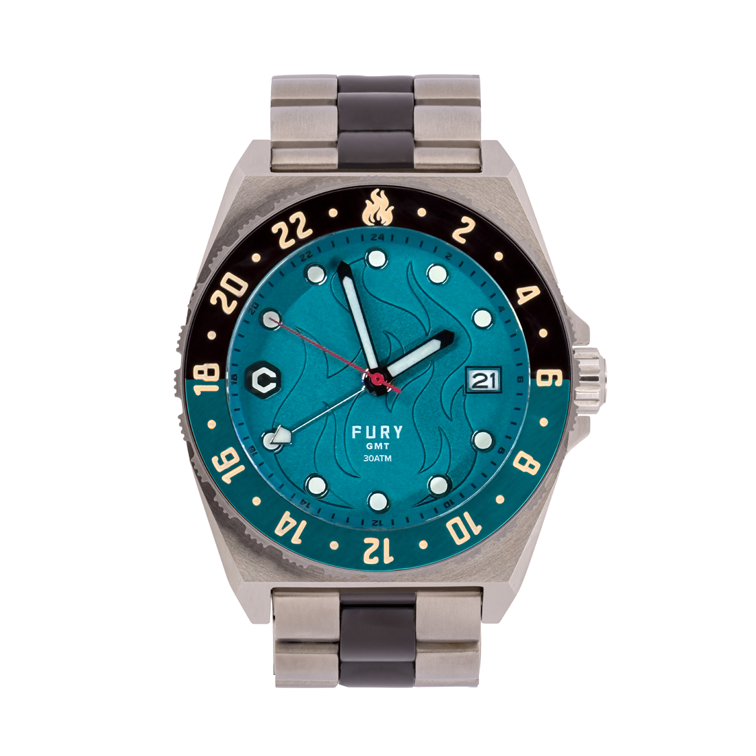 Fury Green Machine Titanium GMT Watch