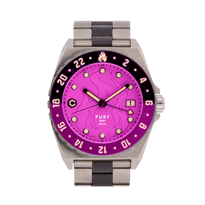 Fury Panther Pink Titanium GMT Watch