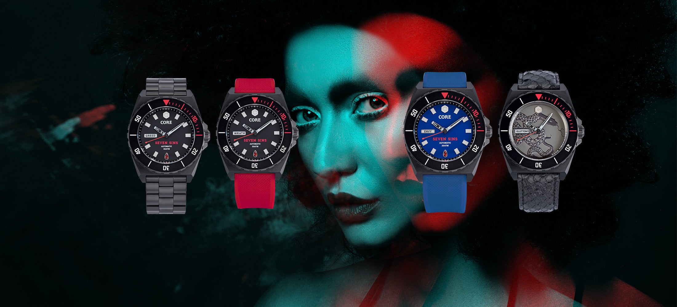 SINS Collection Black Titanium Automatic Watch sin window Core