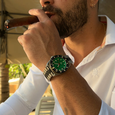 Fury Green Machine Titanium GMT Watch