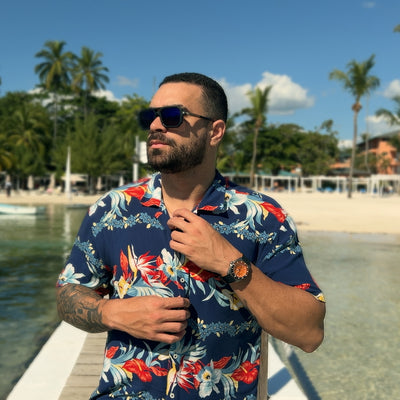 Fury Orange Clockwork Titanium GMT Watch