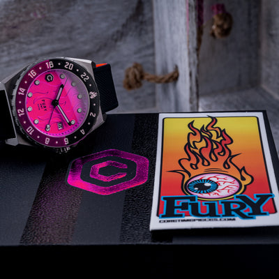 Fury Panther Pink Titanium GMT Watch