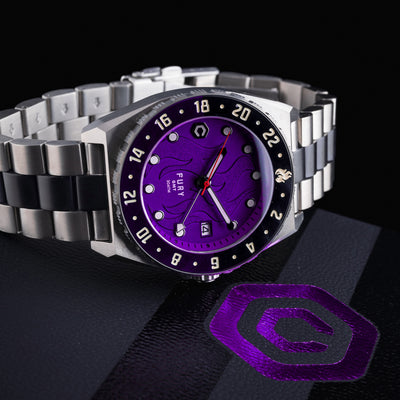 Fury Deep Purple Titanium GMT Watch