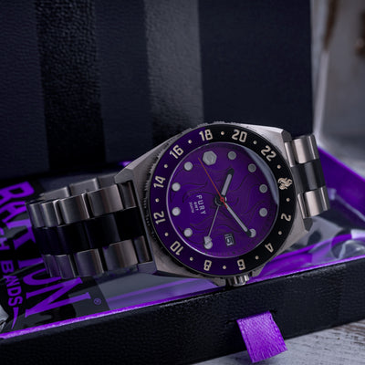 Fury Deep Purple Titanium GMT Watch
