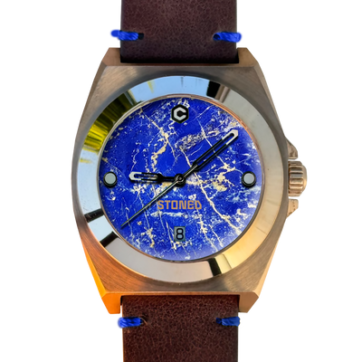 STONED Lapis Lazuli Gemstone Dial Bronze Automatic
