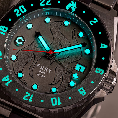 Fury Blacktop Titanium GMT Watch