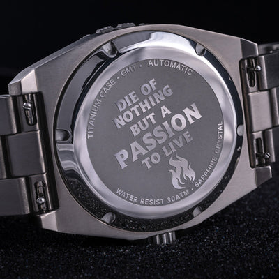 Fury Deep Purple Titanium GMT Watch