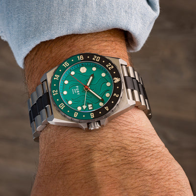 Fury Green Machine Titanium GMT Watch